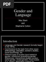 Gender and Language: Mac Stant and Stephanie Cotton