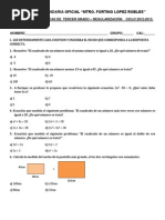 Examen de Nivelacion de Matematicas III Fortino