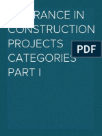 Insurance in Construction Projects CATEGORIES PART I