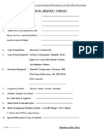 For Request of Any Meteorological Data Please Use The Following Format