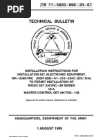 TB 11-5820-890-20-67 Installation of MK-2390/VRC For Radio Set An/vrc-89 Series in A MCS An/tsq-138