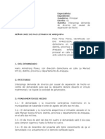 Demanda de Divorcio Por Causal de Separación de Hecho