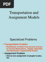 Transportation + Assignment Models