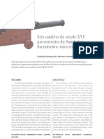 Artigo - BROWN, Ruth Rhynas - Seis Canhões Do Século XVI Provenientes Do Santíssimo Sacramento Uma Reestimativa