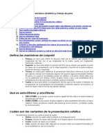 Nomenclatura Obstétrica y Trabajo de Parto