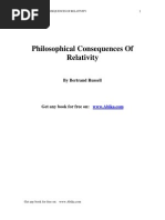 Bertrand Russell - Philosophical Consequences of Relativity