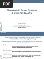 Photovoltaic Power Systems and Micro Grids