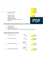 Load Combinations: Seismic Loads in X and Z Directions (Load Case 1,2 in Staad File)