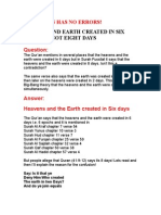 Does The Quran Say Universe Was Created in 6 Days or 8 Days? Is There A Contradiction? The Quran Has No Contradictions! I'll Refute This!