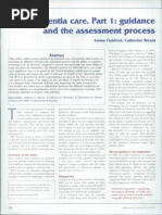 Dementia Care 1 Guidance Assessment