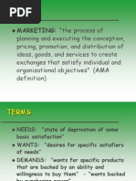 Terms: MARKETING: "The Process of