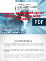 Tipos de Sostenimiento de Rocas Usados en Mina Iscaycruz