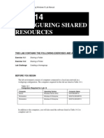 Configuring Shared Resources: This Lab Contains The Following Exercises and Activities