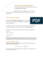 Variables Aleatorias Continuas y Distribuciones de Probabilidad