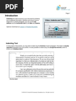 Word 2013: Indents and Tabs