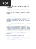 Carta de La Madre de Un Malandro