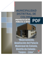 Perfil Palacio Municipal Colonia