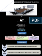 Effectiveness of Training at JW Marriot