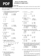 IT Maths Y6 Final Examination (BL)