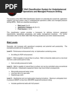 IADC Classification System For Managed Pressure Control and Underbalanced Wells