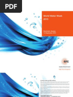 World Water Week 2013 - All About Water by ERC Projects