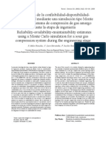 Estimación de La Confiabilidad-Disponibilidad-Mantenibilidad Mediante Una Simulación Tipo Monte Carlo de Un Sistema de Compresión de Gas Amargo Durante La Etapa de Ingeniería