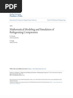 Mathematical Modeling and Simulation of Refrigerating Compressors