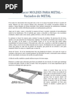 Como Hacer Moldes para Metal - Vaciado de Metales