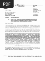 Houston Airport System Letter To Texas Attorney General Regarding Payroll Records