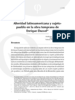 Alteridad Latinoamericana y Sujeto Pueblo en Dussel