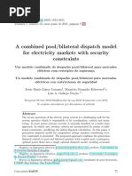 A Combined Pool/bilateral Dispatch Model For Electricity Markets With Security Constraints