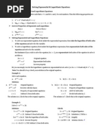 Solving Exponential and Logarithmic Equations