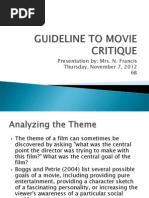 Guide To Movie Critique