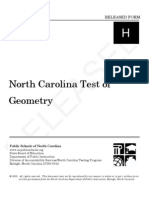 North Carolina Test of Geometry: Released