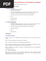 Contract Processing and Issuance of e