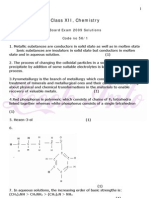 Class Xii Cbse 2009 Board Chemistry Solutions