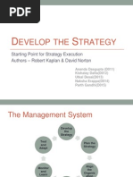 Develop The Strategy