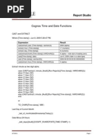 Cognos Time and Date Functions