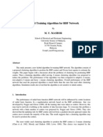 Hybrid Training Algorithm For RBF Network: M. Y. Mashor