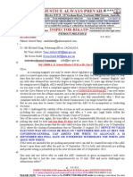 130908-G. H .Schorel-Hlavka O.W.B. To MR Clive Palmer & AEC Re COMPLAINTS