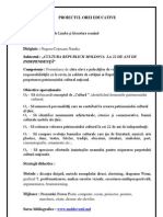 PROIECTUL Primei Ore Educative 2013-2014