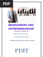 Management & Entrepreneurship Notes