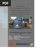 An Investigation Into The Socio Economic Impacts of Voluntary Severance Scheme On The Employees of SME Bank by Naushad Kazi