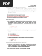 Banco de Preguntas, Modulo Desarrollo Local