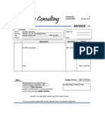 Manpower Requisition Invoice Template