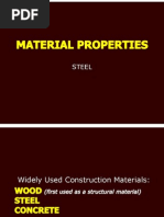 Material and Sectional Properties - Steel