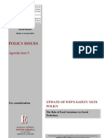 WFP 2012 Update of Safety Nets Policy - The Role of Food Assistance in Social Protection