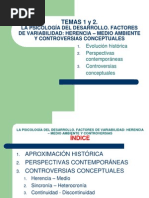 Diapositivas Temas 1 y 2 Psicologia Del Desarrollo