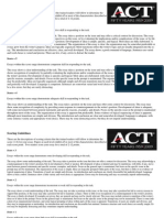 Act Writing Rubric