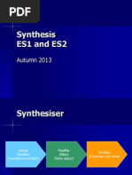 Synthesis ES1 and ES2: Autumn 2013